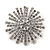 Clear Swarovski Crystal 'Christmas Snowflake' Brooch In Silver Plating - 4cm Diameter - view 3