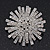 Clear Swarovski Crystal 'Christmas Snowflake' Brooch In Silver Plating - 4cm Diameter