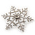 Clear Swarovski Crystal 'Christmas Snowflake' Brooch In Silver Plating - 5.5cm Diameter - view 6