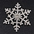 Clear Swarovski Crystal 'Christmas Snowflake' Brooch In Silver Plating - 5.5cm Diameter