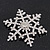 Clear Swarovski Crystal 'Christmas Snowflake' Brooch In Silver Plating - 5.5cm Diameter - view 3