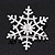 Clear Swarovski Crystal 'Christmas Snowflake' Brooch In Silver Plating - 5.5cm Diameter - view 5