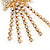 Gold Plated Clear Swarovski Crystal Butterfly With Dangling Tail Brooch - 8.5cm Length - view 7
