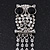 Clear Crystal 'Owl' With Dangling Tail Brooch In Rhodium Plating - 8.5cm Length - view 3