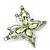 Pale Green Diamante Butterfly Brooch In Rhodium Plating - 55mm Across - view 6