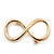 Gold Plated 'Infinity' Brooch - 40mm Width