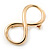 Gold Plated 'Infinity' Brooch - 40mm Width - view 6