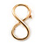 Gold Plated 'Infinity' Brooch - 40mm Width - view 7