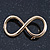 Gold Plated 'Infinity' Brooch - 40mm Width - view 3