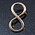 Gold Plated 'Infinity' Brooch - 40mm Width - view 2