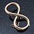 Gold Plated 'Infinity' Brooch - 40mm Width - view 8