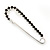Small Black Crystal Scarf Pin Brooch In Rhodium Plating - 40mm Width - view 6