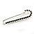 Small Black Crystal Scarf Pin Brooch In Rhodium Plating - 40mm Width - view 7