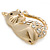 Clear Swarovski Crystal 'Cat' Brooch In Brushed Gold Finish - 45mm Length - view 6