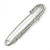 Classic Large Clear Austrian Crystal Safety Pin Brooch In Rhodium Plating - 65mm Length - view 11