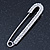 Classic Large Clear Austrian Crystal Safety Pin Brooch In Rhodium Plating - 65mm Length - view 7