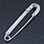 Classic Large Clear Austrian Crystal Safety Pin Brooch In Rhodium Plating - 65mm Length - view 5
