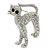 Adorable Diamante 'Cat' Brooch In Rhodium Plating - 4cm Length - view 2