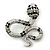 Crystal Snake Brooch In Silver Tone/ 55mm Long - view 10
