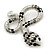 Crystal Snake Brooch In Silver Tone/ 55mm Long - view 8
