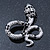 Crystal Snake Brooch In Silver Tone/ 55mm Long - view 7