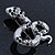 Crystal Snake Brooch In Silver Tone/ 55mm Long - view 9