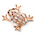Pale Pink Opal 'Frog' Brooch In Rose Gold Tone - 38mm Length - view 8