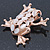 Pale Pink Opal 'Frog' Brooch In Rose Gold Tone - 38mm Length - view 10