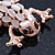 Pale Pink Opal 'Frog' Brooch In Rose Gold Tone - 38mm Length - view 11