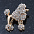 Small Gold Plated Crystal 'Poodle' Brooch - 25mm Length - view 2