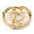 Gold Plated Coiled 'Snake' Brooch - 48mm Width - view 5