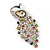 Vintage Inspired Multicoloured Swarovski Crystal 'Peacock' Brooch In Silver Tone - 63mm Length - view 4