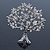 Clear Crystal 'Tree Of Life' Brooch In Rhodium Plating - 52mm Length - view 2