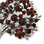 Dark Amber Coloured Crystal 'Tree Of Life' Brooch In Gun Metal Finish - 52mm Length - view 3