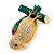 Gold Plated Diamante 'Hawk' Brooch - 53mm Length - view 3