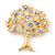 Clear Crystal 'Tree Of Life' Brooch In Gold Plating - 52mm Length - view 5