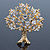 Clear Crystal 'Tree Of Life' Brooch In Gold Plating - 52mm Length - view 2