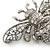 Large Silver Tone Filigree, Swarovski Crystal 'Bumble Bee' Brooch - 70mm Width - view 4