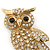 Clear Swarovski Crystal 'Owl' Brooch In Gold Plating - 60mm Length - view 9