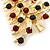 Red, Green Austrian Crystals Christmas Tree Brooch In Gold Plating - 55mm Length - view 6