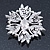 Stunning Bridal Clear Austrian Crystal Corsage Brooch In Rhodium Plating - 60mm Length - view 3