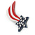 Star And Stripes Crystal Acrylic Brooch - 70mm Across - view 4