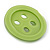 Funky Light Green Acrylic 'Button' Brooch - 35mm Diameter - view 3