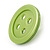 Funky Light Green Acrylic 'Button' Brooch - 35mm Diameter - view 4