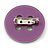 Funky Purple Acrylic 'Button' Brooch - 35mm Diameter - view 2