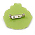 Magenta/ Lime Green Austrian Crystal Acrylic 'Cupcake' Pin Brooch - 40mm Across - view 2