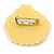 Purple/ Yellow Austrian Crystal Acrylic 'Cupcake' Pin Brooch - 40mm Across - view 2