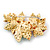 Christmas Red/ Green Swarovski Crystal Poinsettia Holiday Brooch In Gold Plating - 45mm Length - view 5