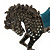 Hematite Coloured Swarovski Crystal Horse Brooch In Gun Metal Tone - 70mm Across - view 3