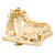 Two Tone Clear Austrian Crystal Skates Brooch - 40mm Width - view 4